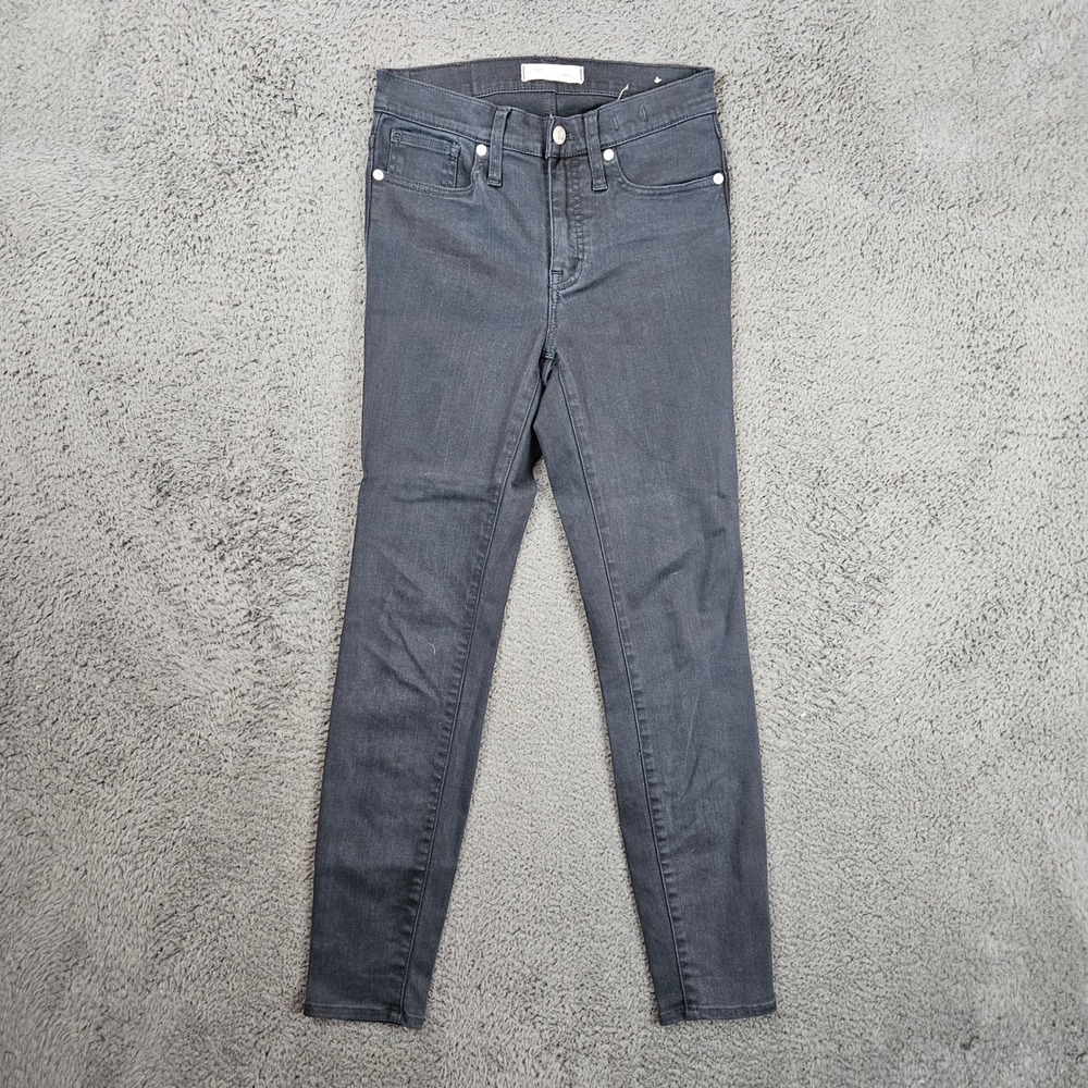 Madewell 9" High-Rise Skinny Jeans Black J6547 Women Size 25